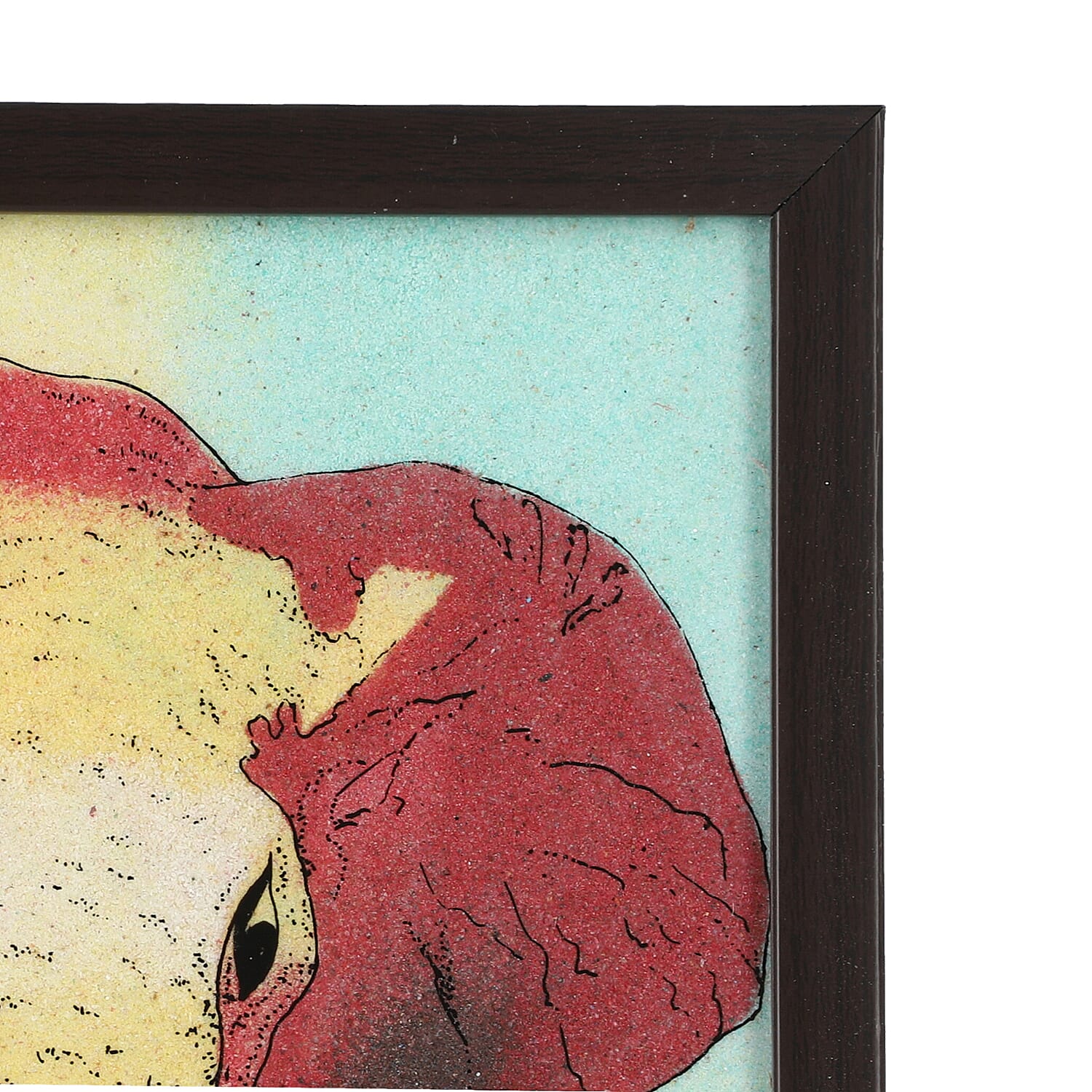 Handcrafted Gemstone Elephant Painting (Size 36x28Cm)