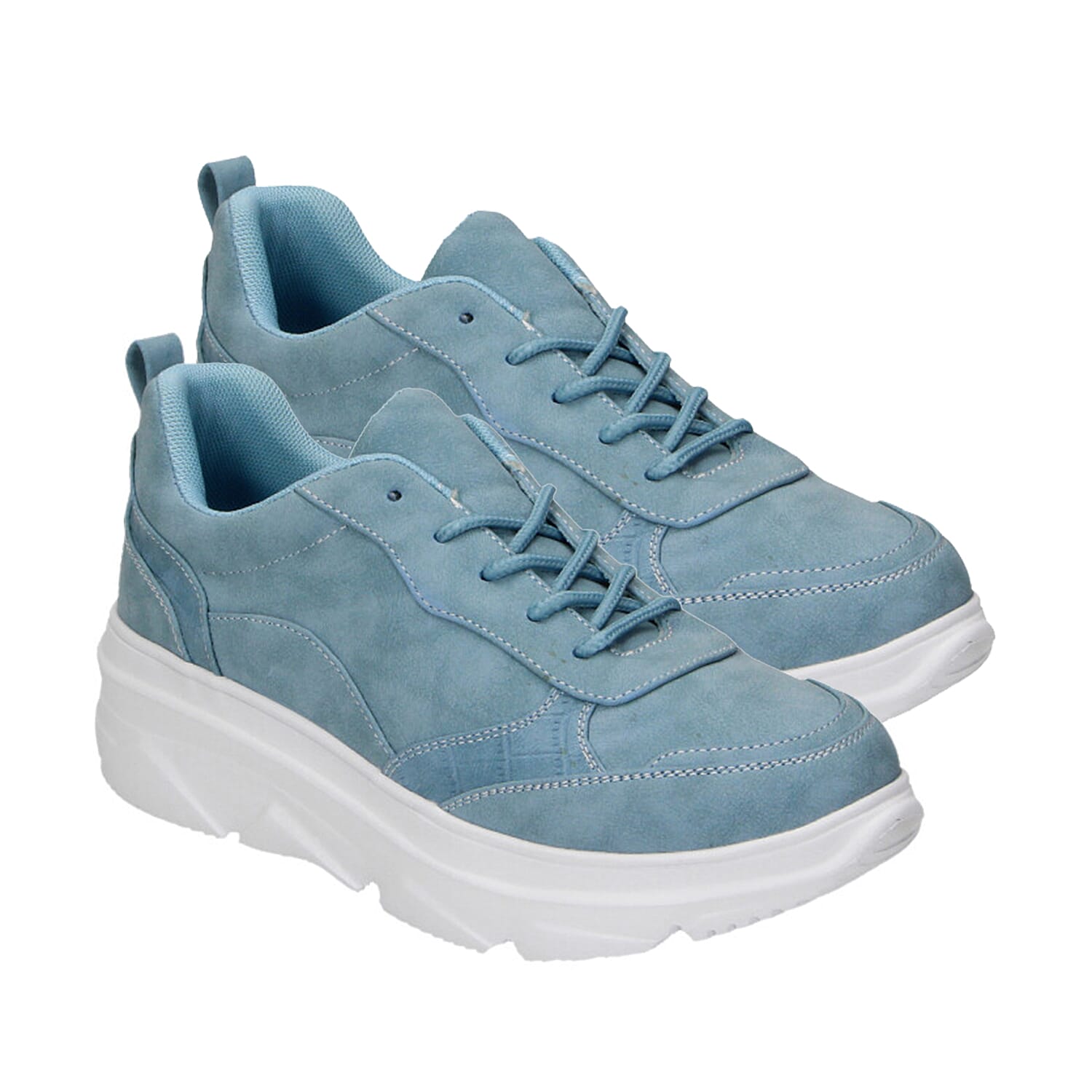 Blue Trainers with Lace Detail