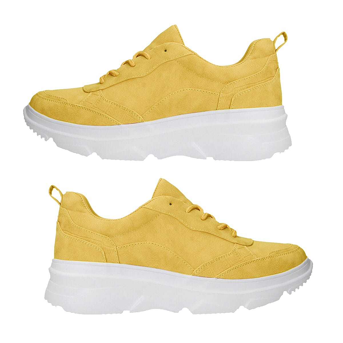 Ochre Trainers with Lace Detail (Size 3)