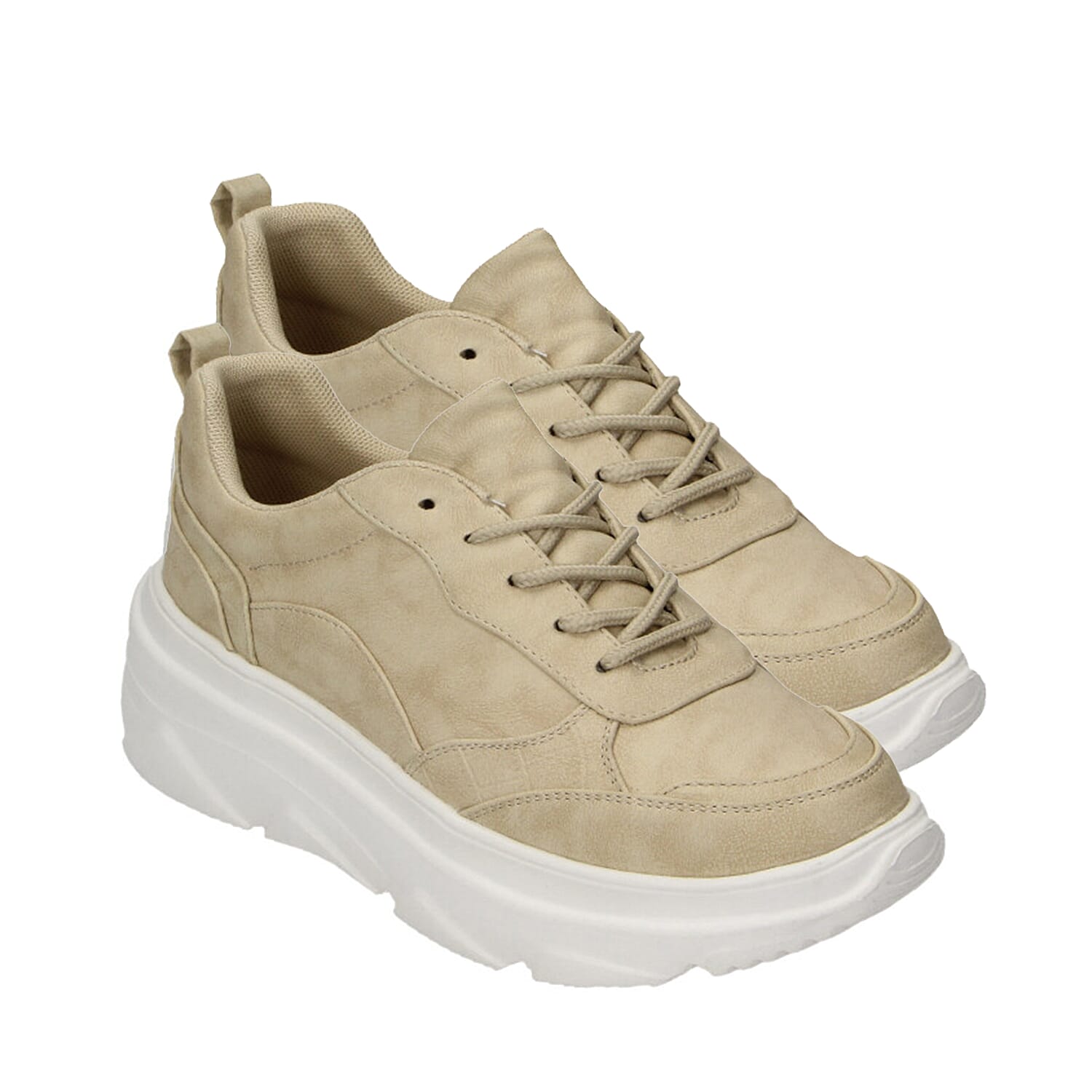 Taupe Trainers with Lace Detail (Size 3)