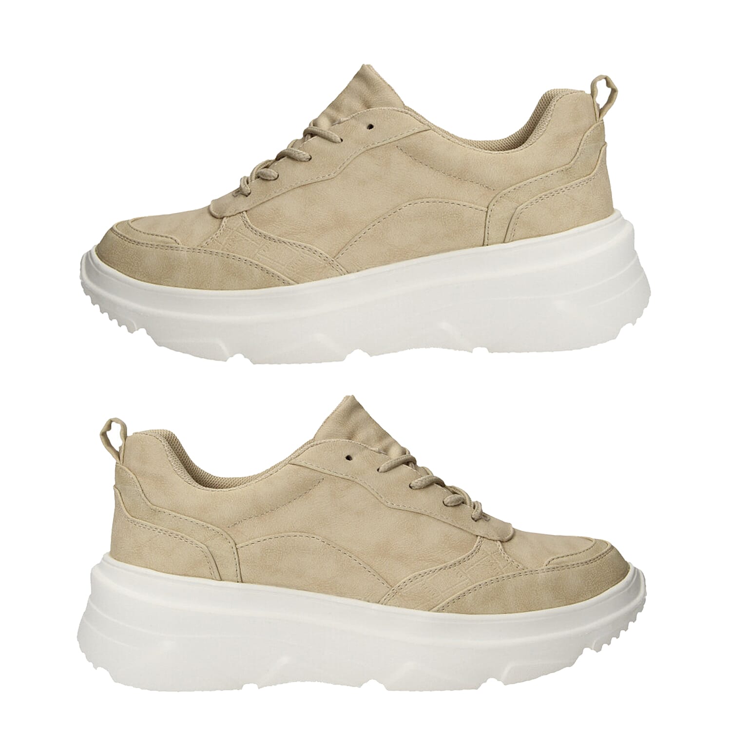 Taupe Trainers with Lace Detail (Size 3)