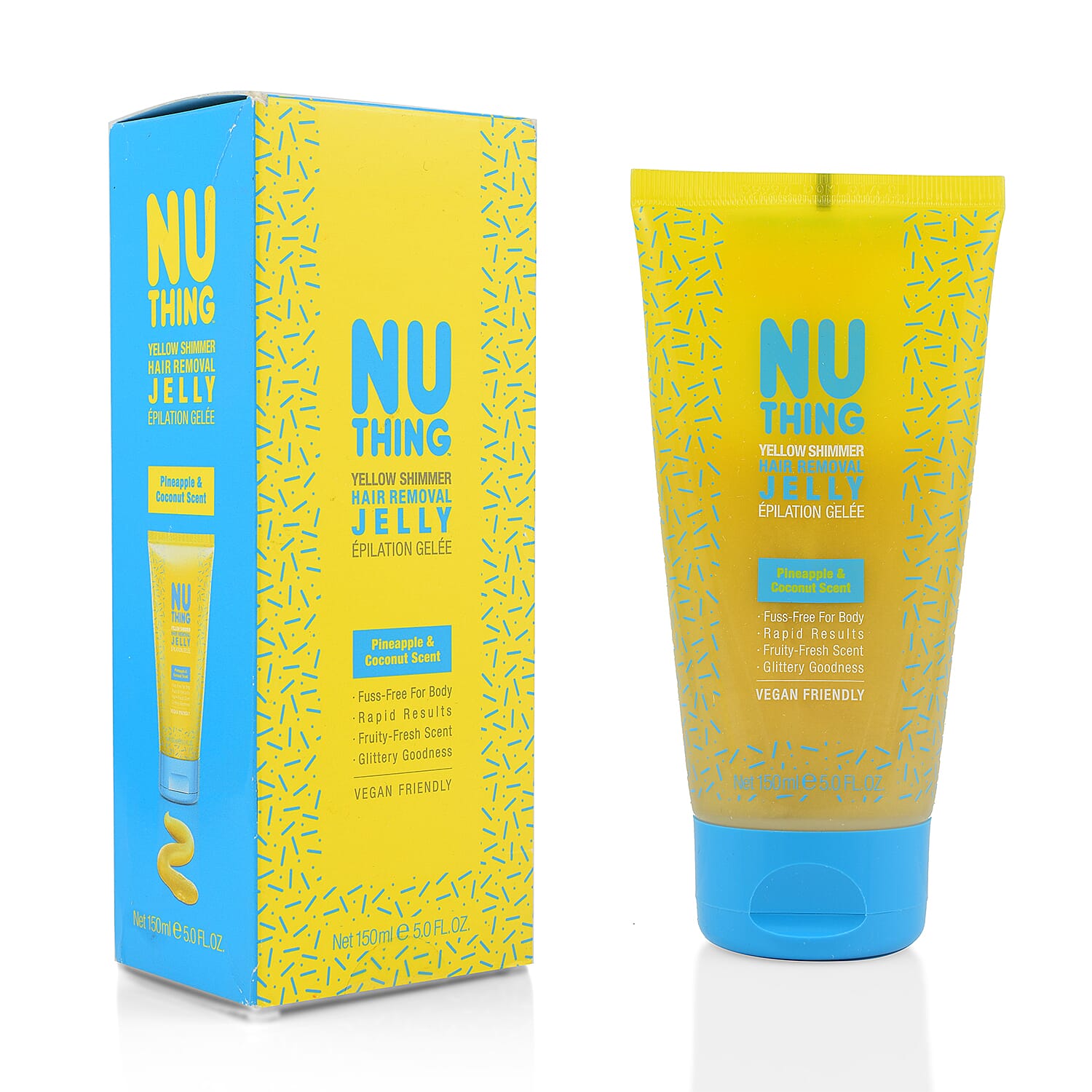 Nuthing- Yellow Shimmer Hair Removal Jelly - 150ml - Pineapple and Coconut