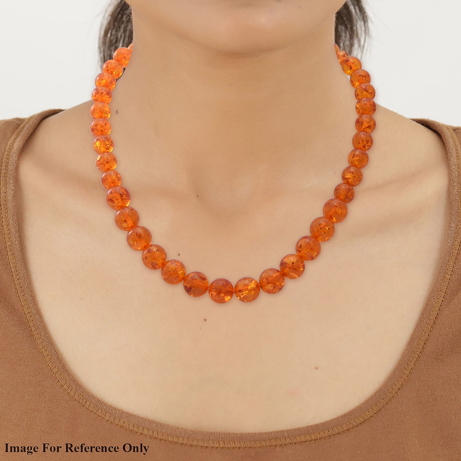 Extremely Rare AAA Natural Baltic Amber Necklace (Size - 18) in Sterling Silver