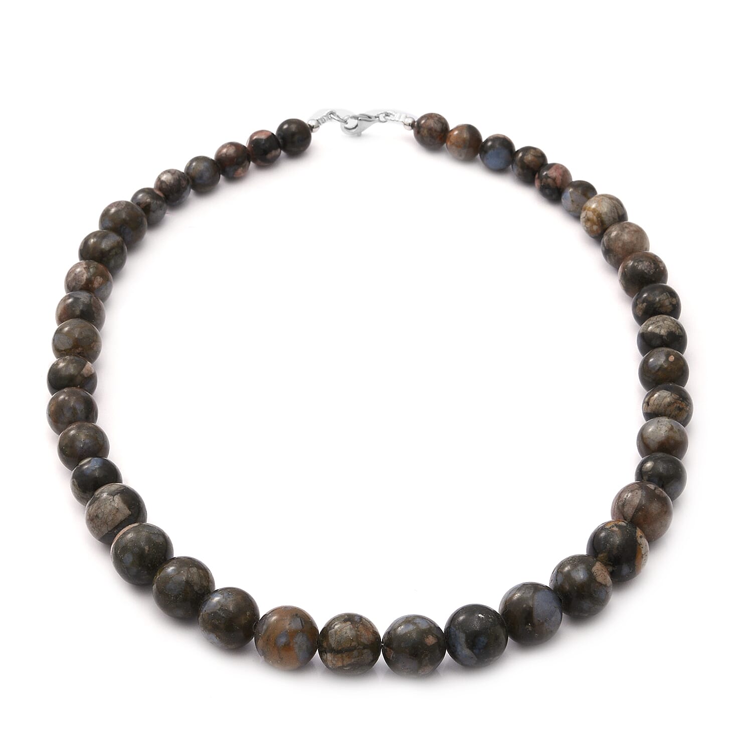 Close Out Deal- Australian Boulder Opal Necklace (Size - 18) in Sterling Silver 300.00 Ct.