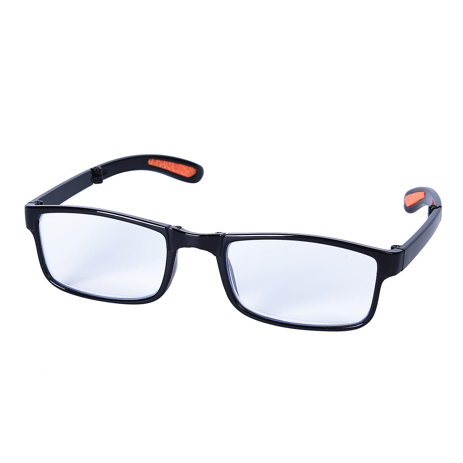 Foldable Blue Light Blocking Glasses with Testing Kit (-1.50 Focus) (Size-14x14x3Cm) - Black