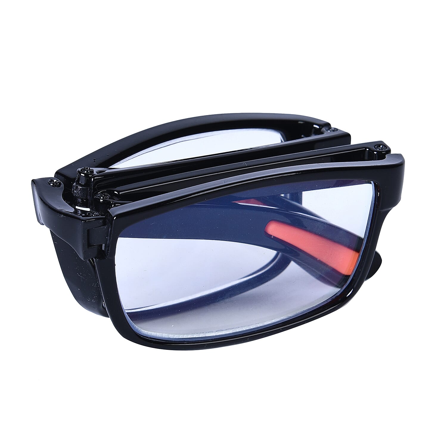 Foldable Blue Light Blocking Glasses with Testing Kit (-1.50 Focus) (Size-14x14x3Cm) - Black