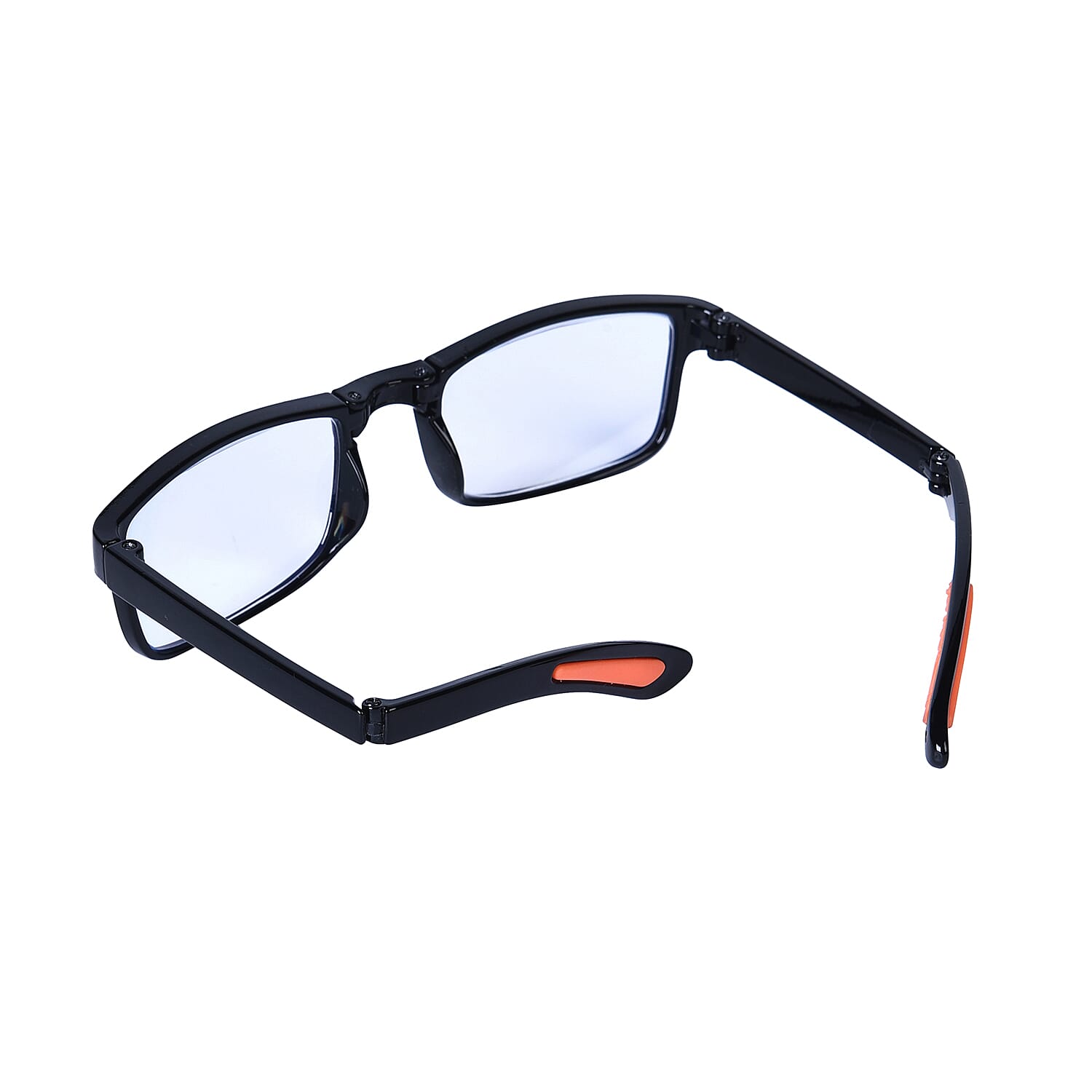 Foldable Blue Light Blocking Glasses with Testing Kit (-1.50 Focus) (Size-14x14x3Cm) - Black