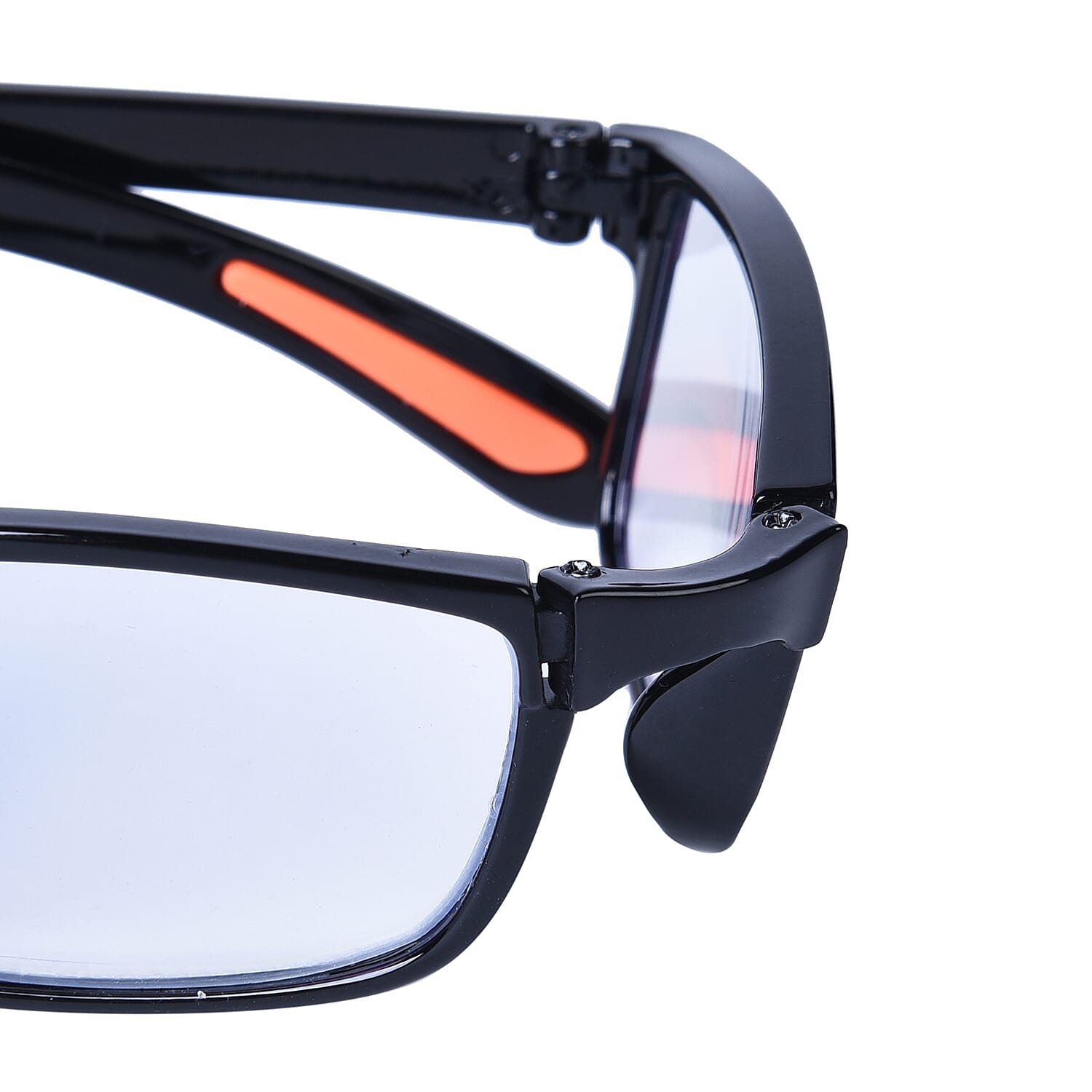 Foldable Blue Light Blocking Glasses with Testing Kit (-1.50 Focus) (Size-14x14x3Cm) - Black