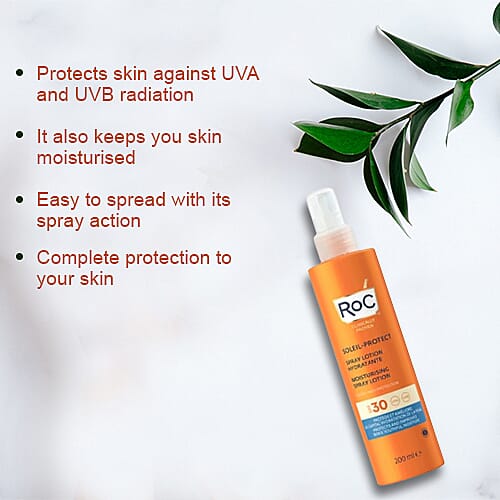 ROC: Spray Lotion SPF30 Sun Protect Moisturising - 200ml