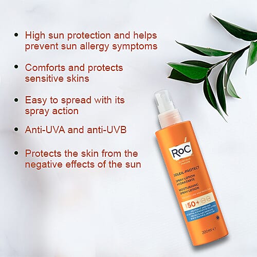 ROC: Spray Lotion SPF50 Sun Protect Moisturising - 200ml