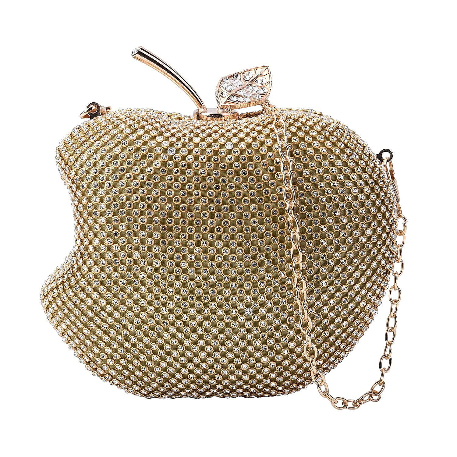 lifestyle- Color Gold color Size/Profile Clutch bag Wall (exterior) Iron with Crystal Lining (Interior) polyester