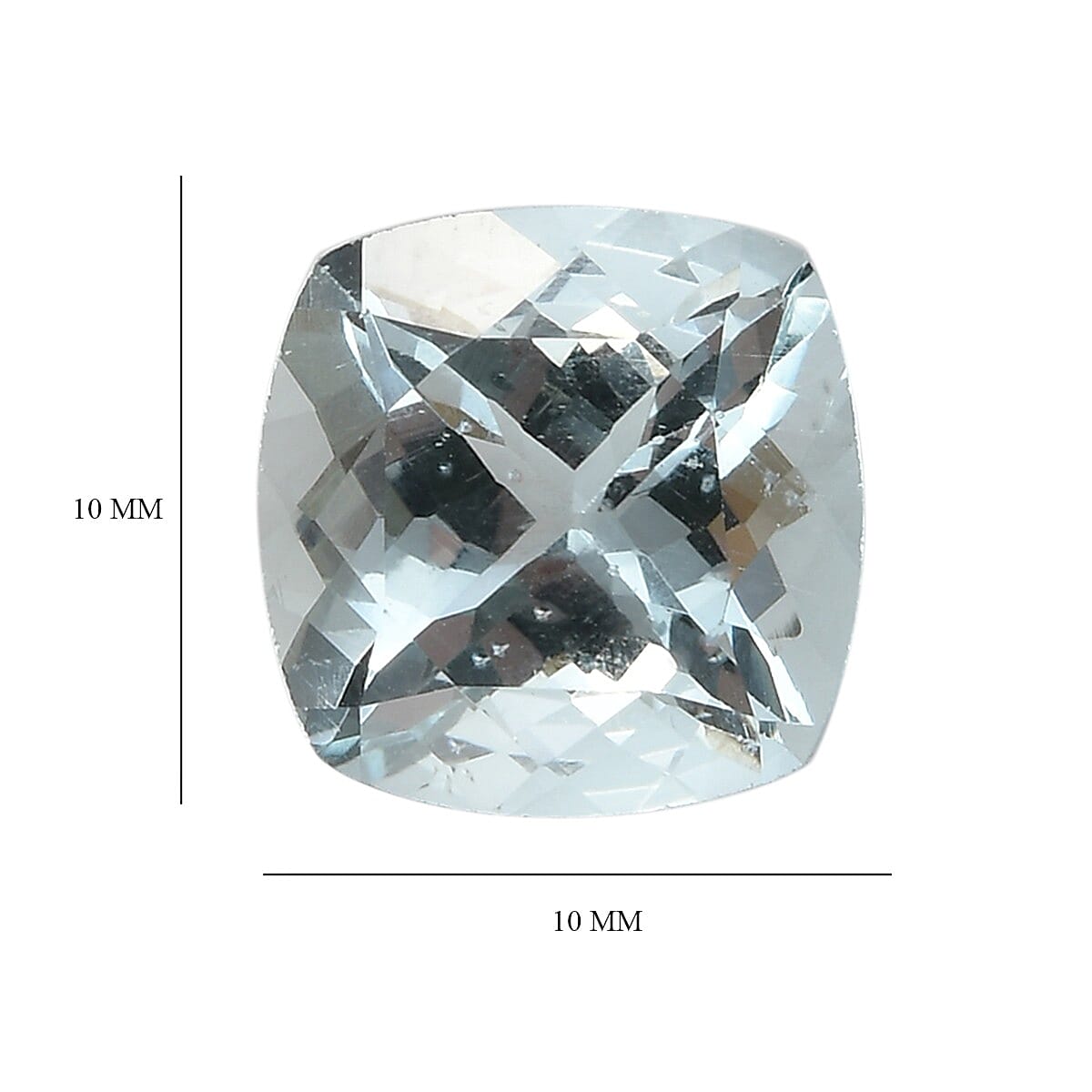 Aquamarine Cushion 10x10mm
