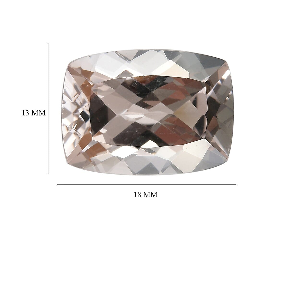 Morganite Cushion 18x13mm -14.40 Ct