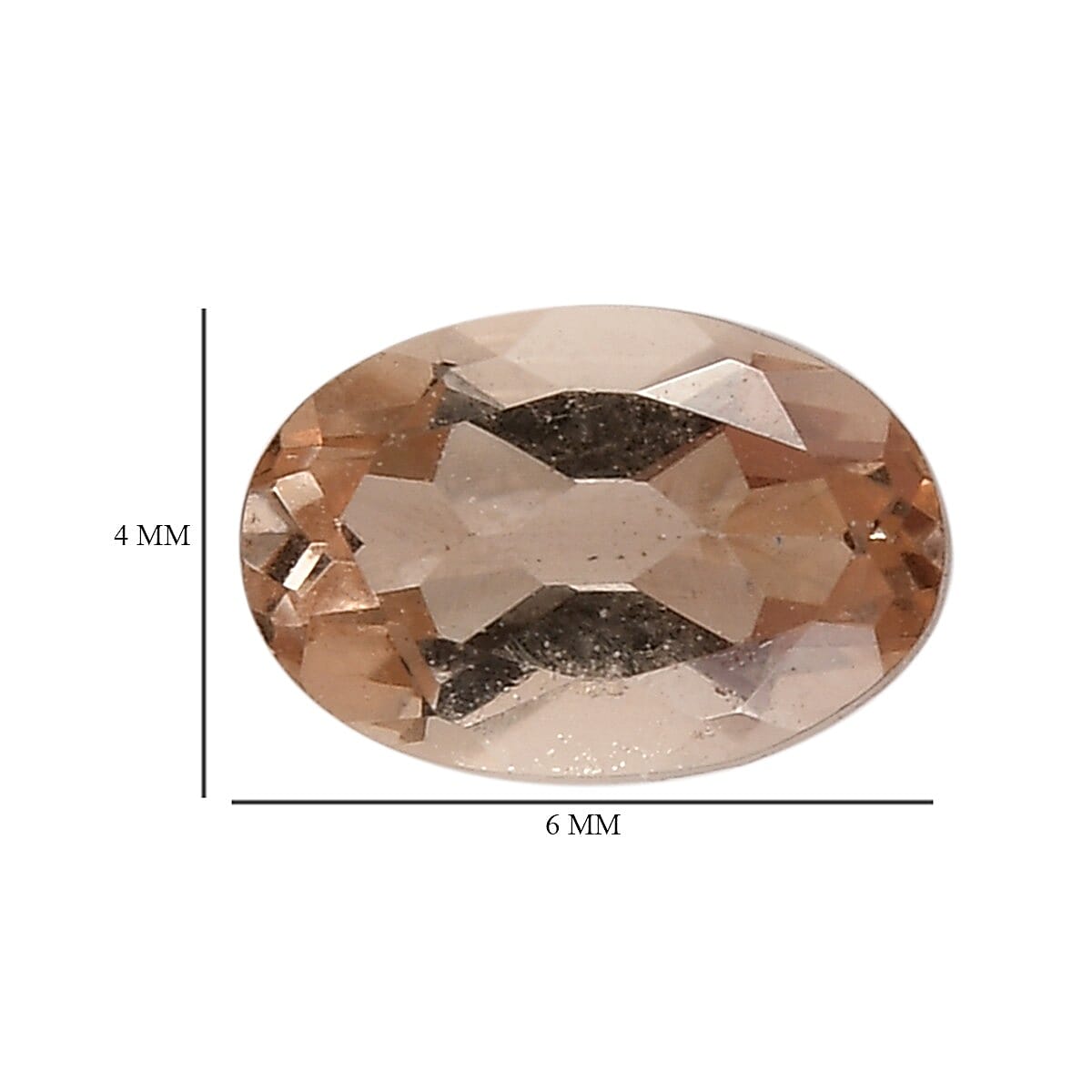 AAA Morganite Oval 6x4mm