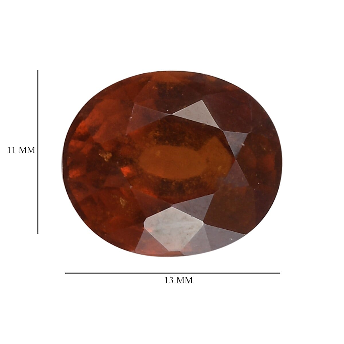 AAA Hessonite Garnet Oval 13x11m - 6.88 Ct