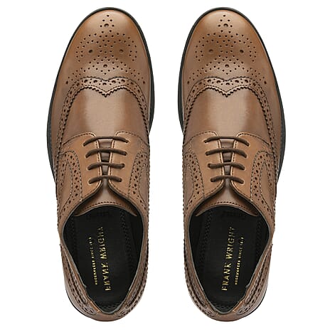 FRANK WRIGHT Rhine Leather Brogue Shoe (Size 10) - Tan