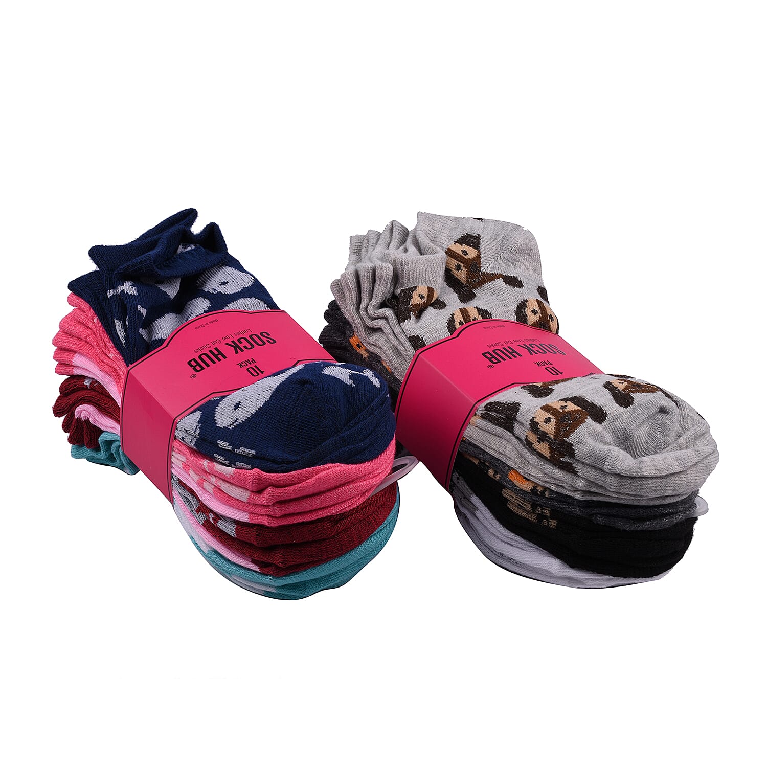 10 Pack - Signature Printed Low Cut Women Socks (Size 5-9) - Multi