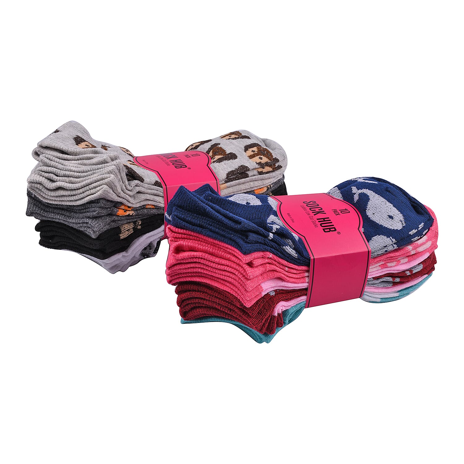 10 Pack - Signature Printed Low Cut Women Socks (Size 5-9) - Multi