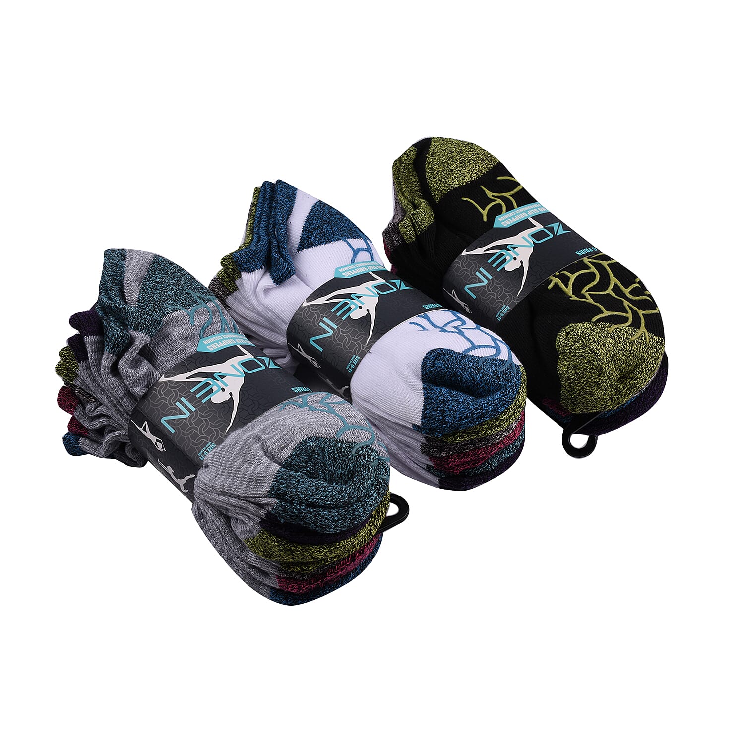 Pack of 6 - Signature Women Non Slip Grip Socks (Size-5-9) - Multi