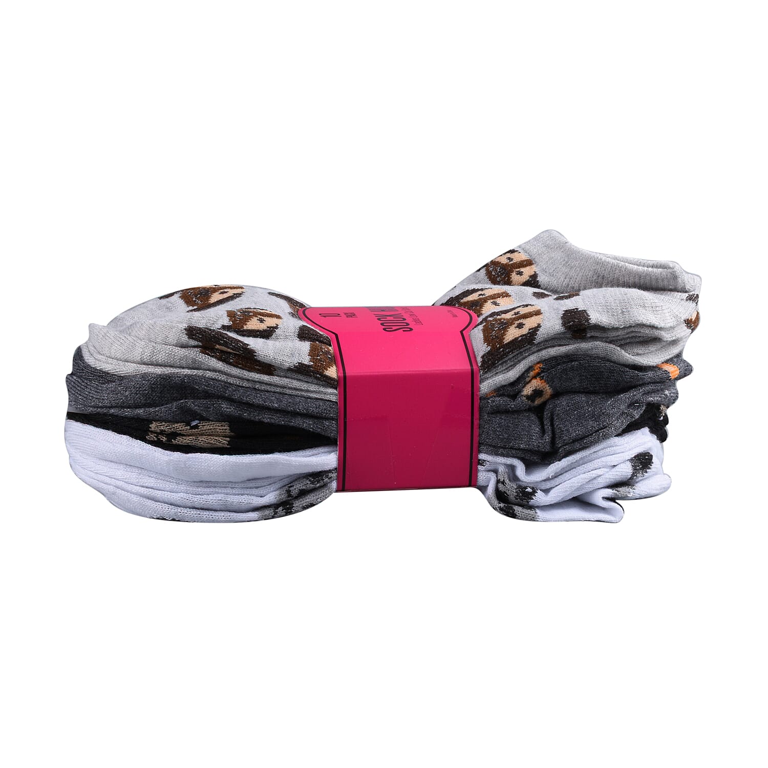 Pack of 6 - Signature Women Non Slip Grip Socks (Size-5-9) - Multi