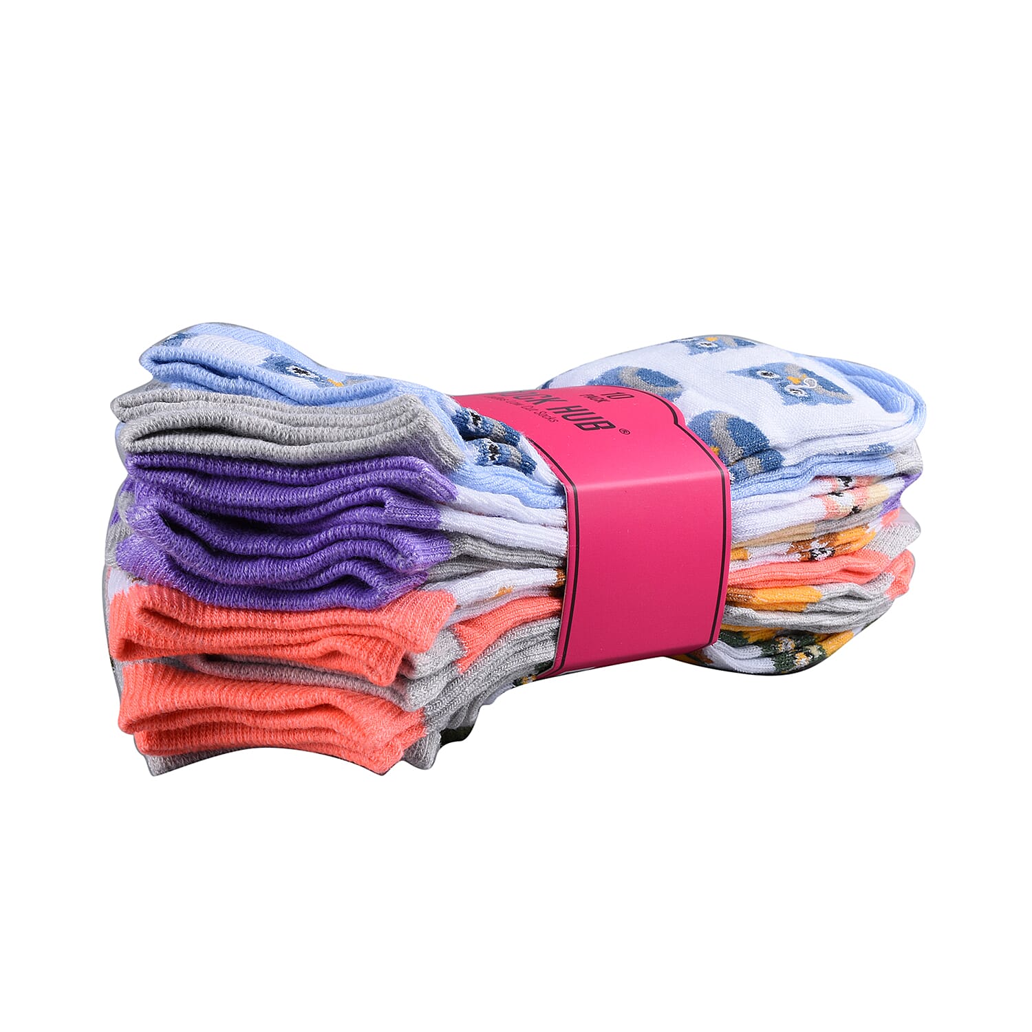 Pack of 6 - Signature Women Non Slip Grip Socks (Size-5-9) - Multi