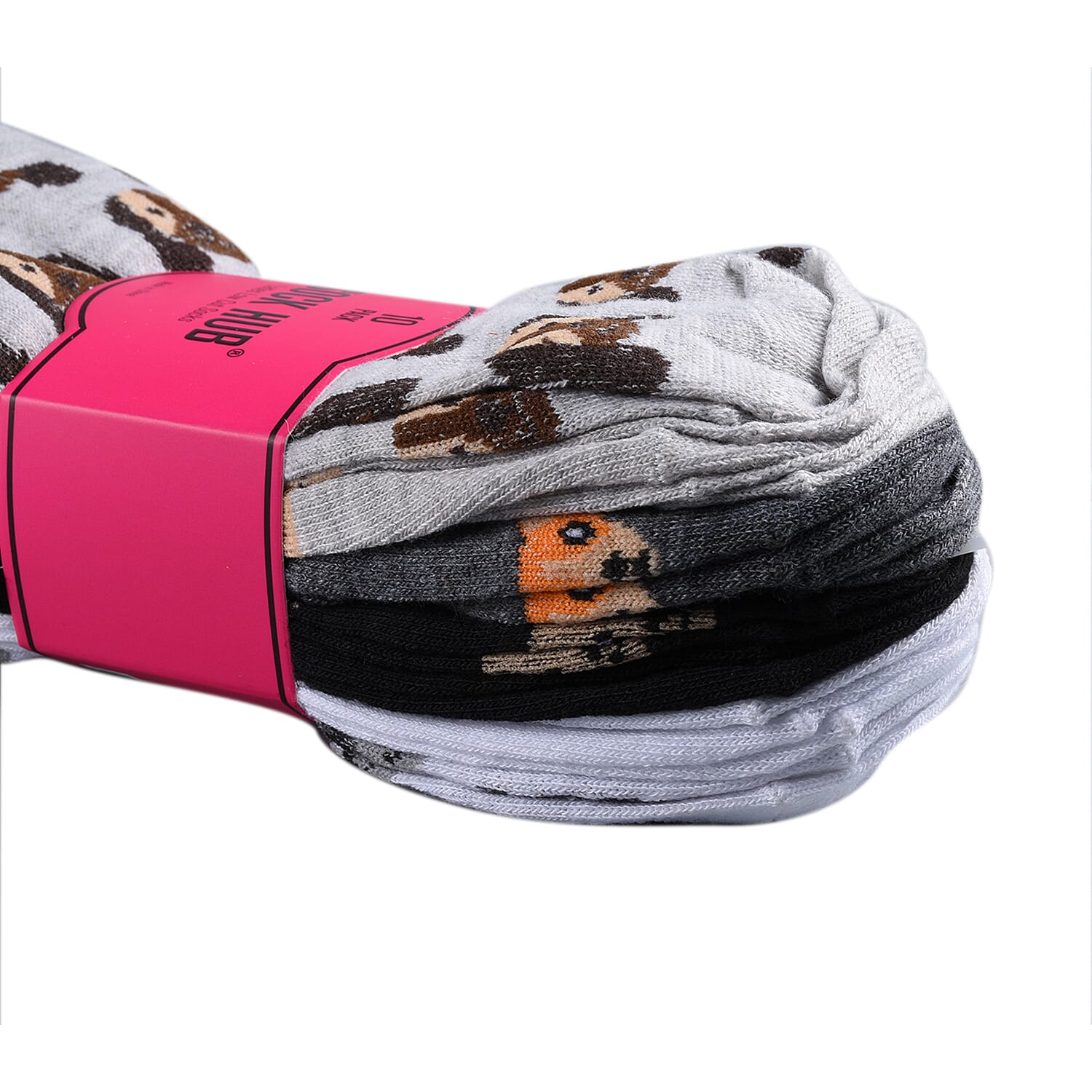 Pack of 6 - Signature Women Non Slip Grip Socks (Size-5-9) - Multi