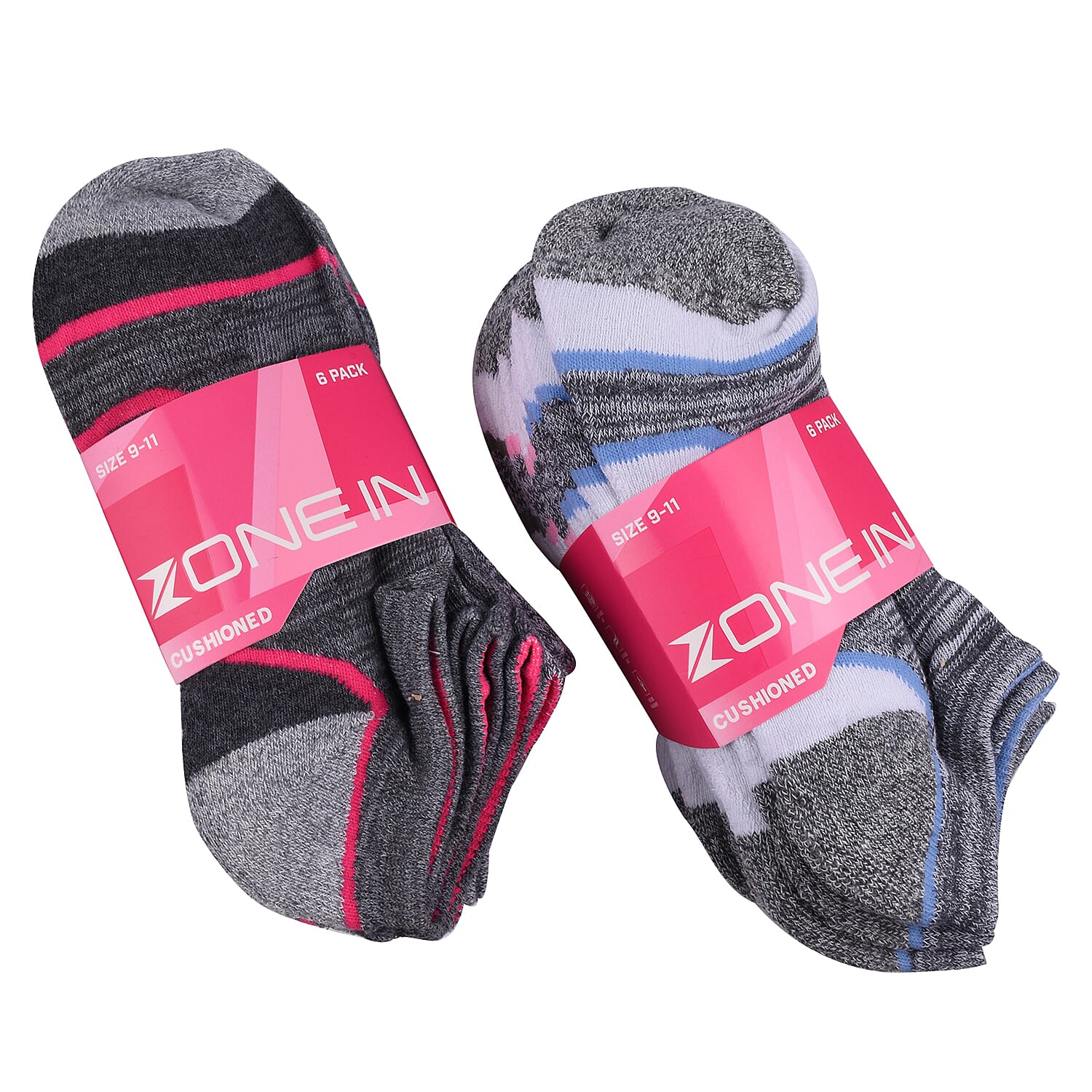 6 Pack - Signature Women Breathable Knitted Socks (Size-5-9) - Multi