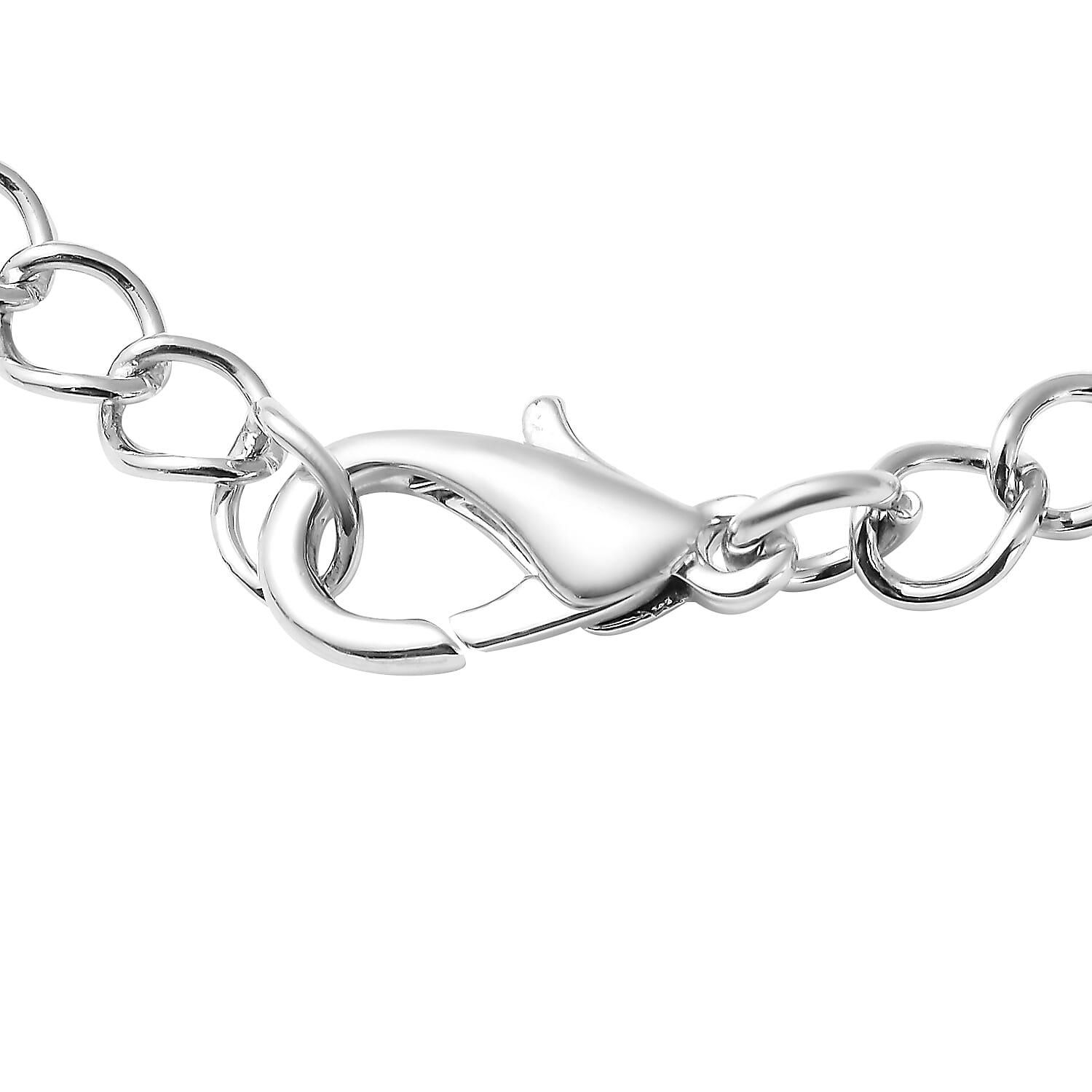 Abalone Shell and White Austrian Crystal Bracelet (Size - 8 With 1 inch Extender) in Silver Tone