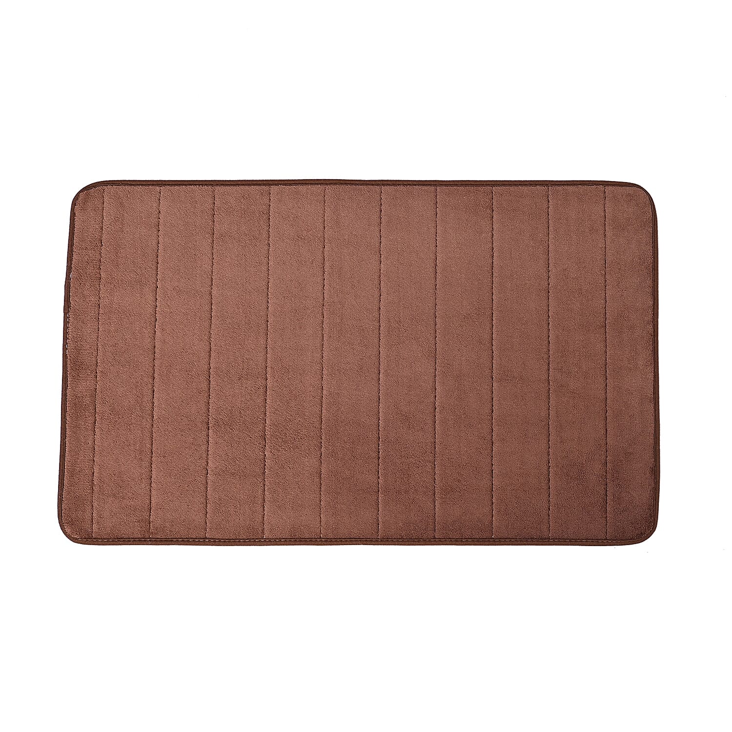Set of 2 Anti Slip Bath Mat - Brown