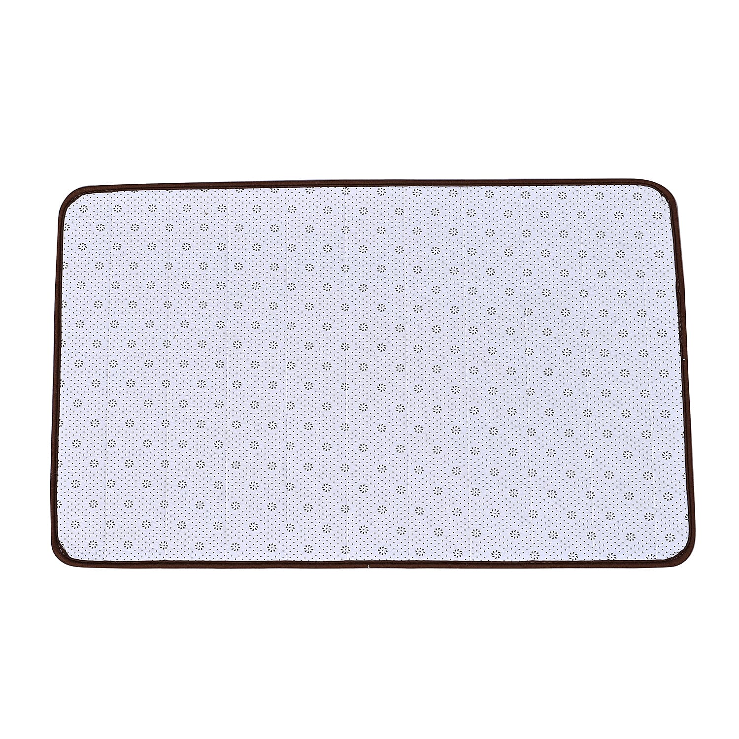 Set of 2 Anti Slip Bath Mat - Brown