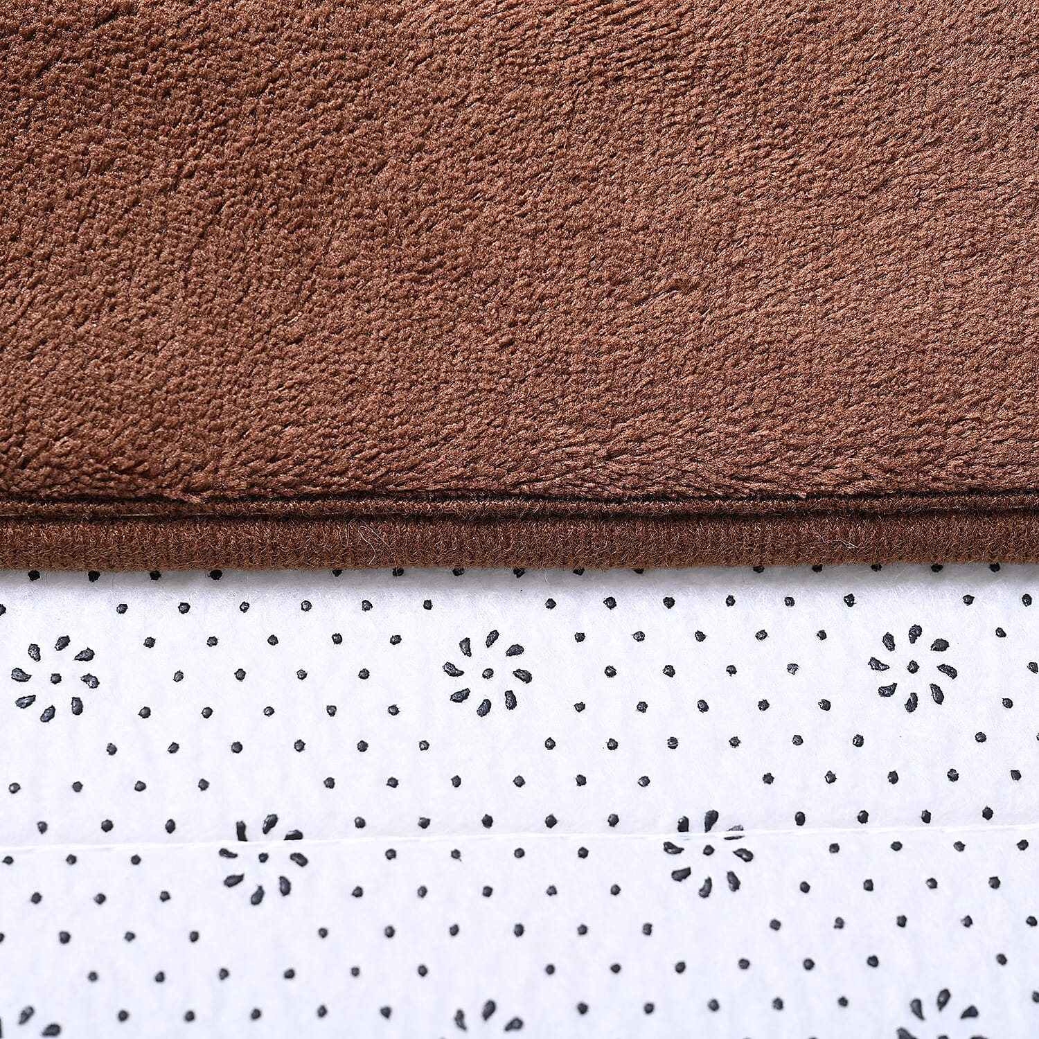 Set of 2 Anti Slip Bath Mat - Brown