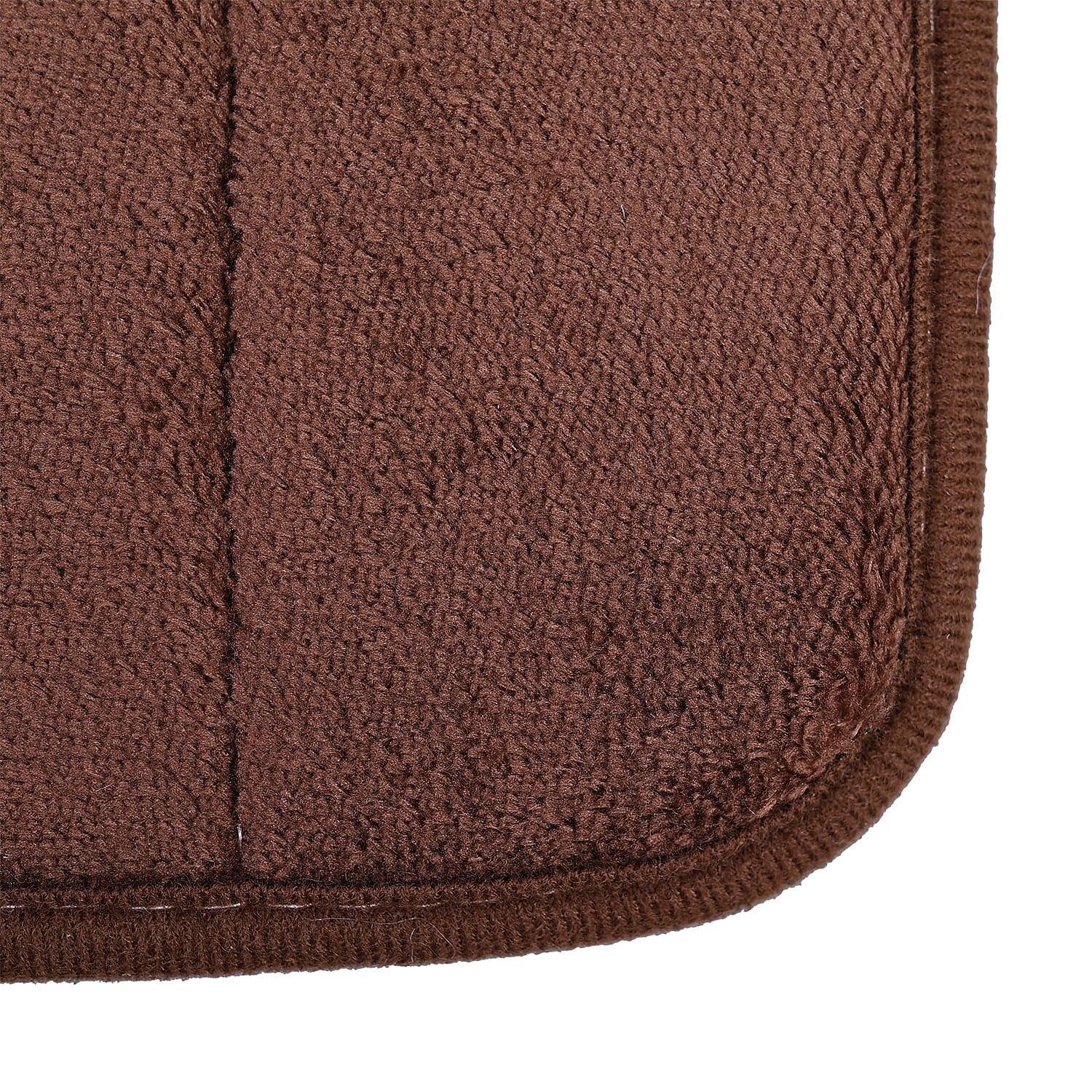 Set of 2 Anti Slip Bath Mat - Brown