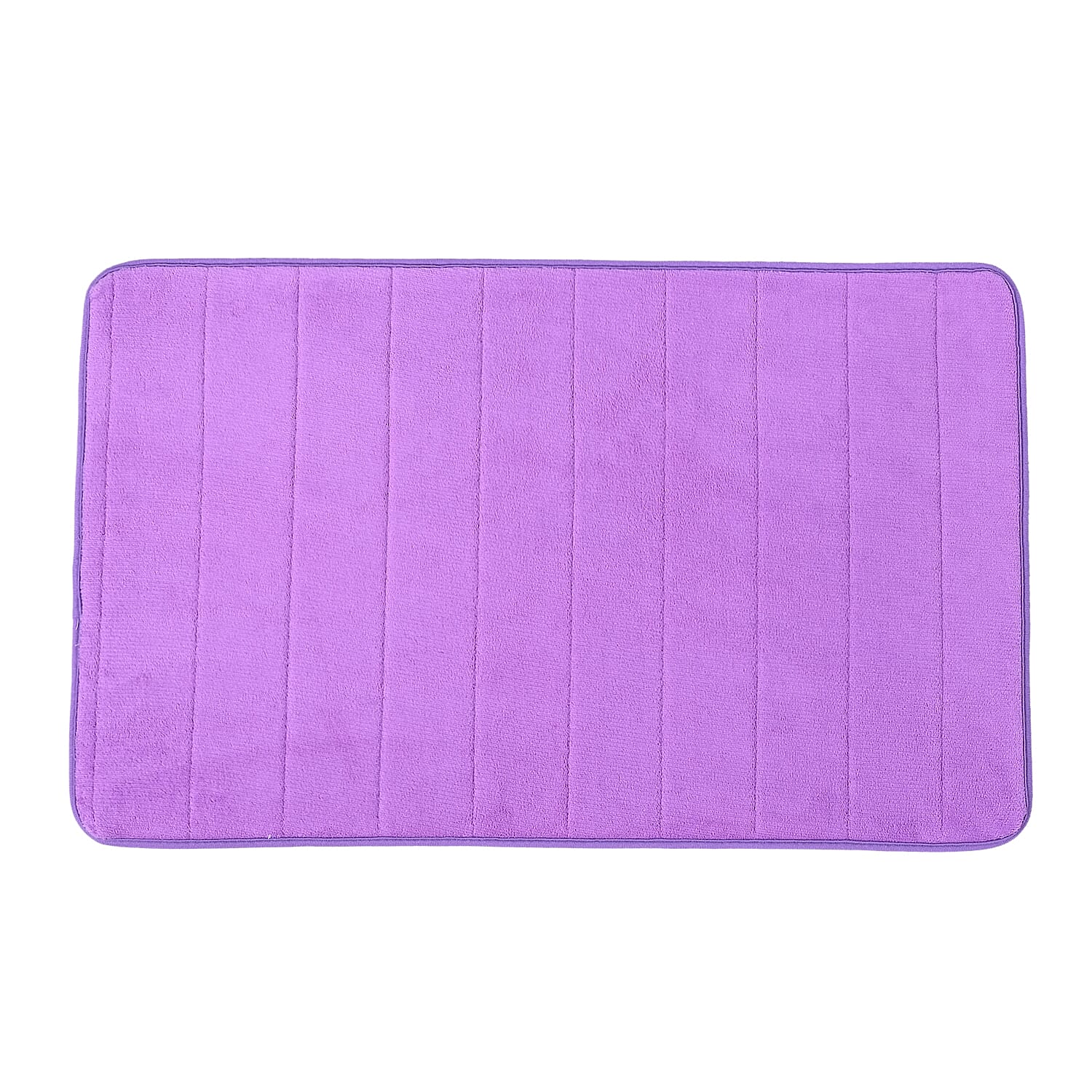 Set of 2- Anti-Fatigue Anti Slip Memory Foam Bath Mat (Size 79x50 Cm) - Lavender