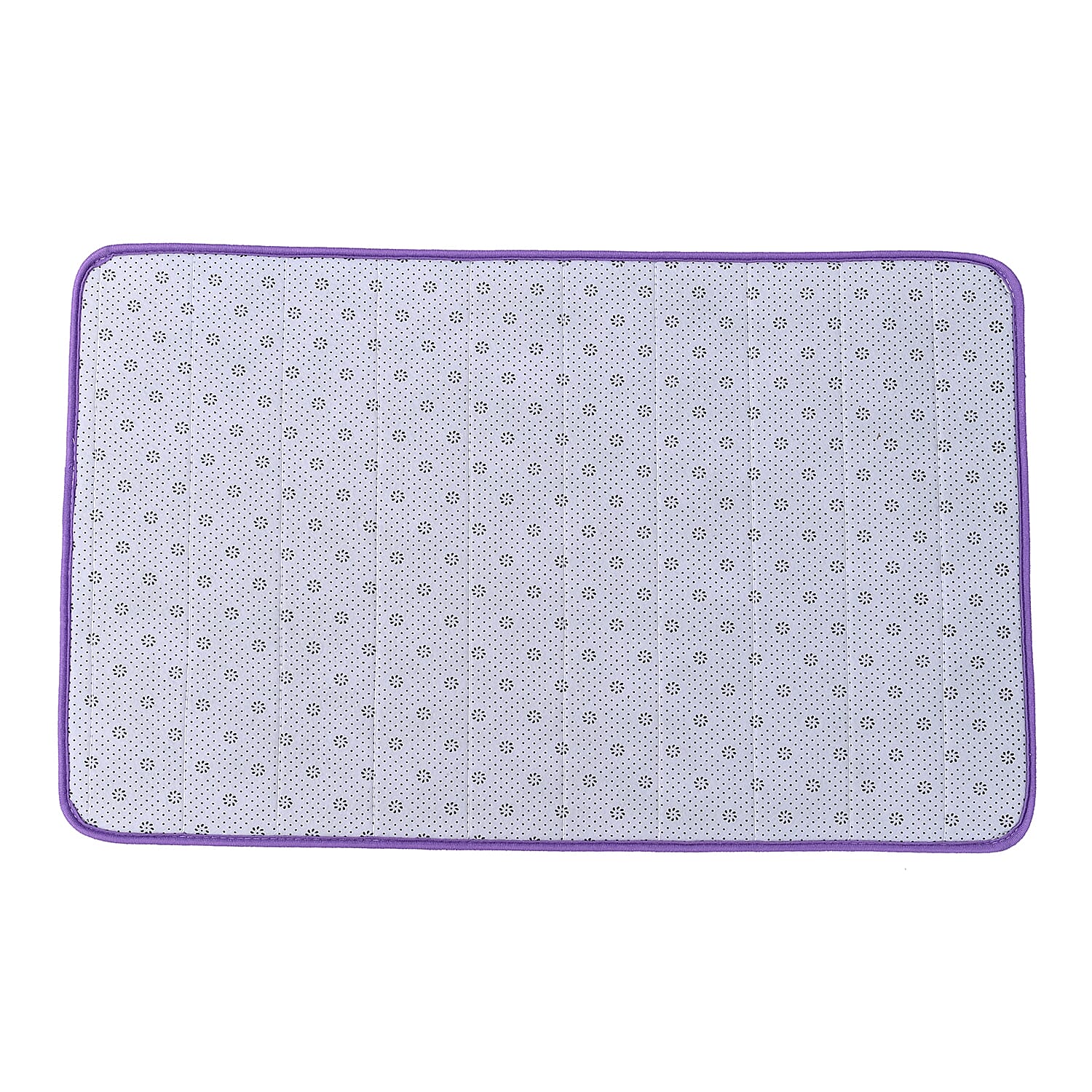 Set of 2- Anti-Fatigue Anti Slip Memory Foam Bath Mat (Size 79x50 Cm) - Lavender