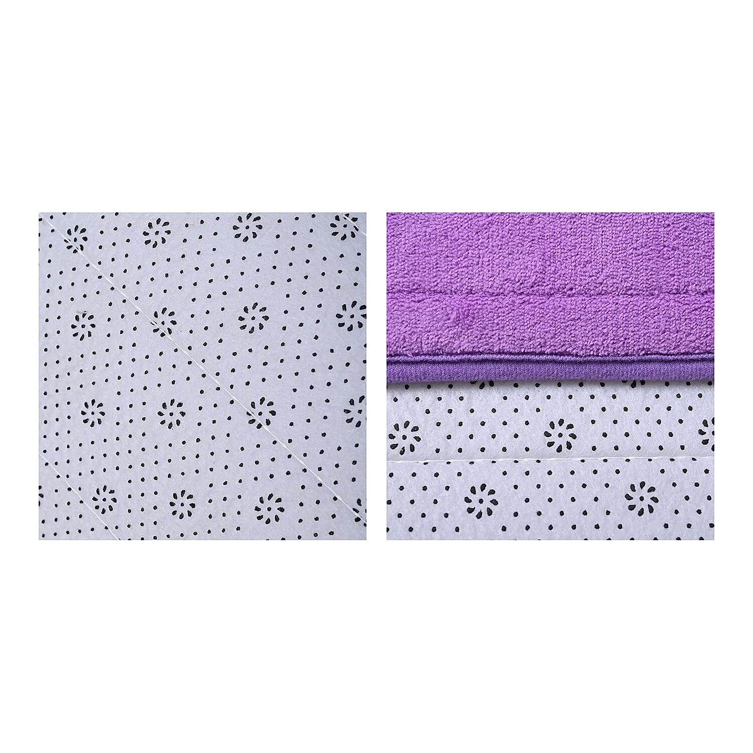 Set of 2- Anti-Fatigue Anti Slip Memory Foam Bath Mat (Size 79x50 Cm) - Lavender