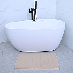 Set of 2 Anti Slip Bath Mat - Brown