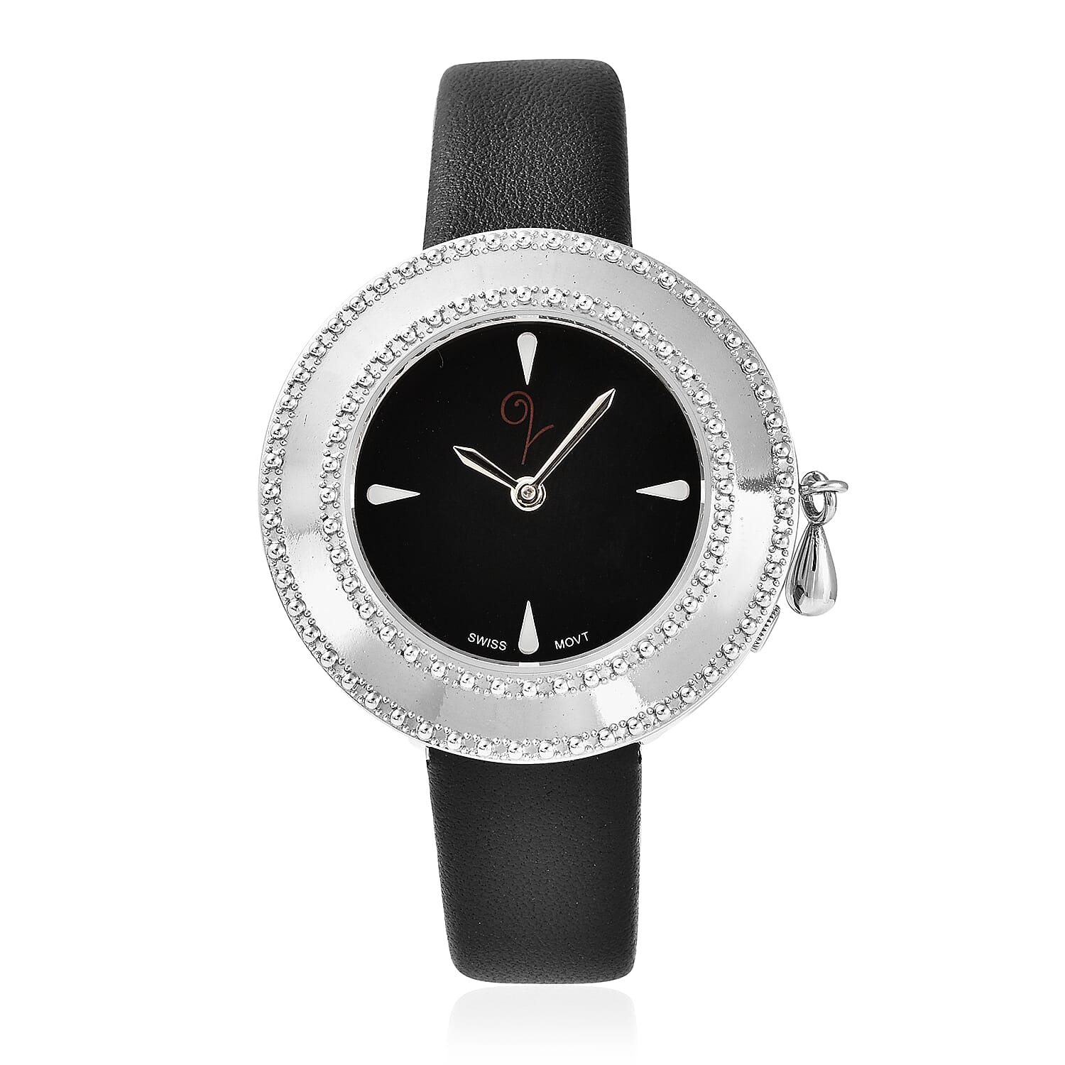 36mm Case:#304 stainless steel case+#304 stainless steel fittings,Movement:Ronda 762 two second hands/Swiss Movement,Brand:LUCYQ,Plated:IPS plating,Dail:black literal+4pcs UP nail+blue sapph