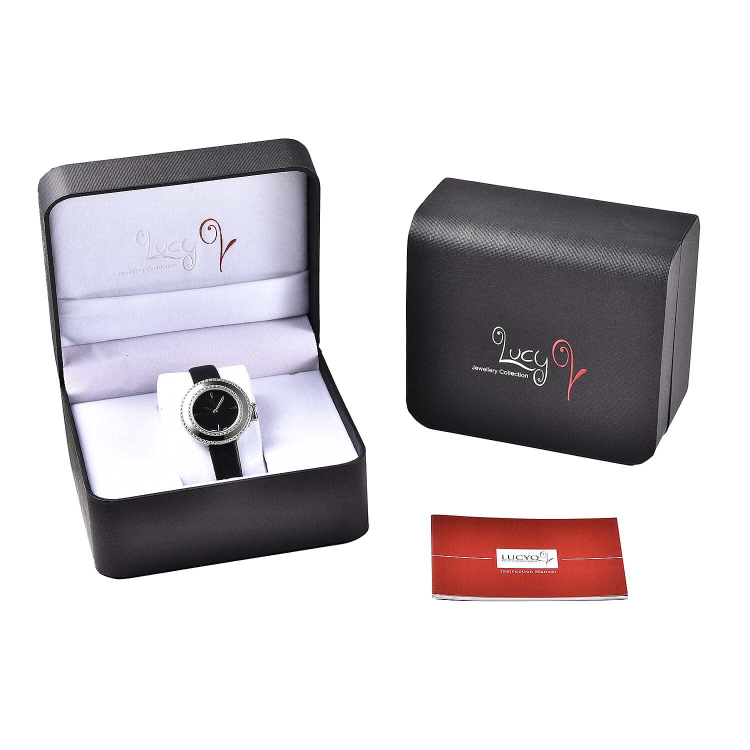 36mm Case:#304 stainless steel case+#304 stainless steel fittings,Movement:Ronda 762 two second hands/Swiss Movement,Brand:LUCYQ,Plated:IPS plating,Dail:black literal+4pcs UP nail+blue sapph