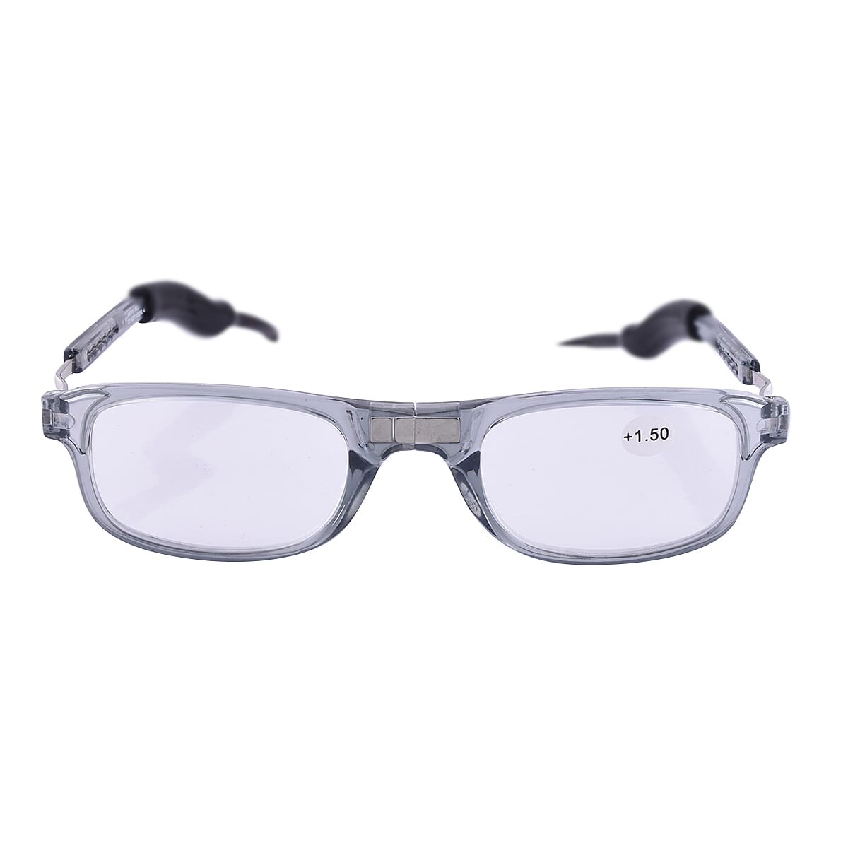 Loopies +1.50 Diopter Magnetic Reading Glasses in White Frame