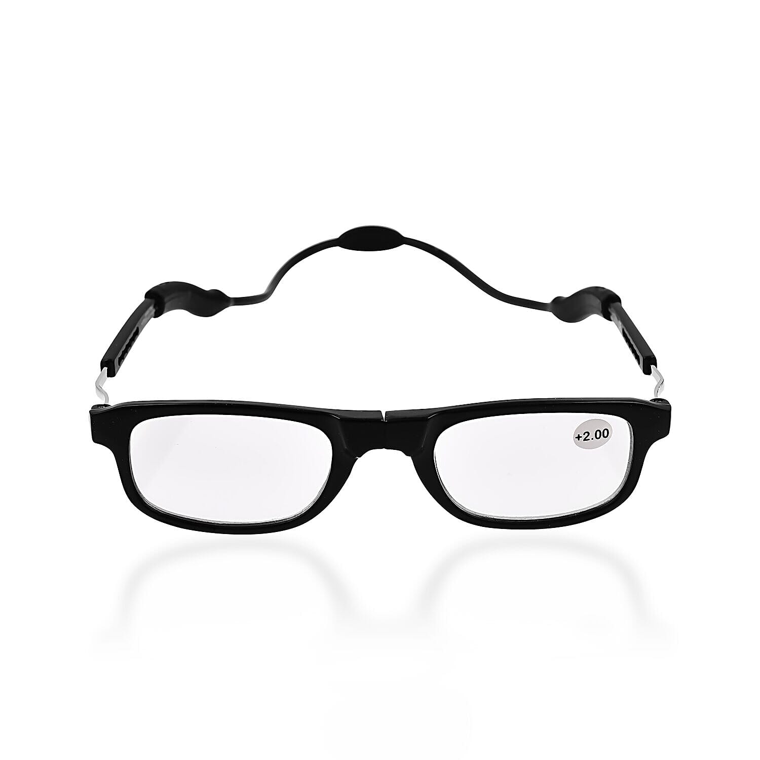Loopies +1.50 Diopter Magnetic Reading Glasses in White Frame