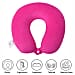 Stylish and Comfortable Memory Foam Ergonomic Neck Pillow with Snap Closure (Size:30x30Cm) - Pink