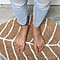 Cotton Leaf Shape Mat - Beige and White