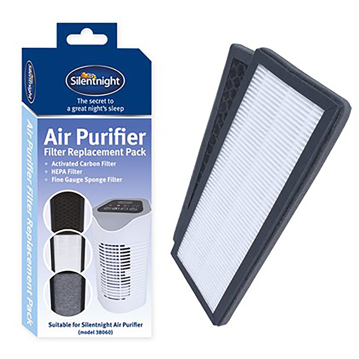 Silentnight Air Purifier Replacement Filter Set 6279944 TJC