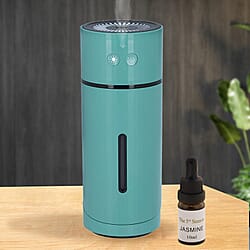 The Five Season - 90 Degree Adjustable Spray Direction, Humidifier with Jasmine Fragrance Oil and Night Light - Light Green