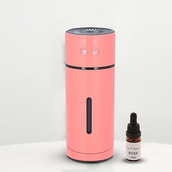 The Fifth Season - D20-90 Degree Adjustable Spray Direction, Humidifier with Rose Fragrance Oil and Night Light - Pink