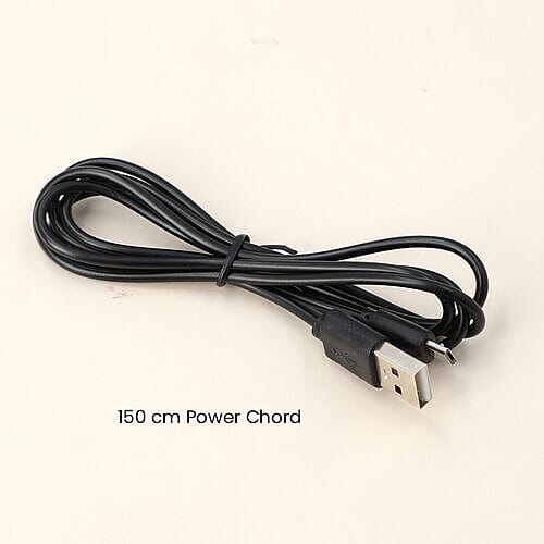 Rotating Display Stand with Black & Transparent Colour Crystal Glass (3xAAA Battery not Included) (Size 13x3.5cm)