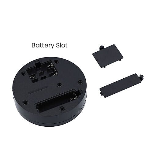 Rotating Display Stand with Black & Transparent Colour Crystal Glass (3xAAA Battery not Included) (Size 13x3.5cm)