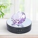 Rotating Display Stand with Black & Amethyst Colour Crystal Glass (3xAAA Battery not Included) (Size 13x3.5cm)