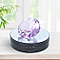 Rotating Display Stand with Black & Amethyst Colour Crystal Glass (3xAAA Battery not Included) (Size 13x3.5cm)