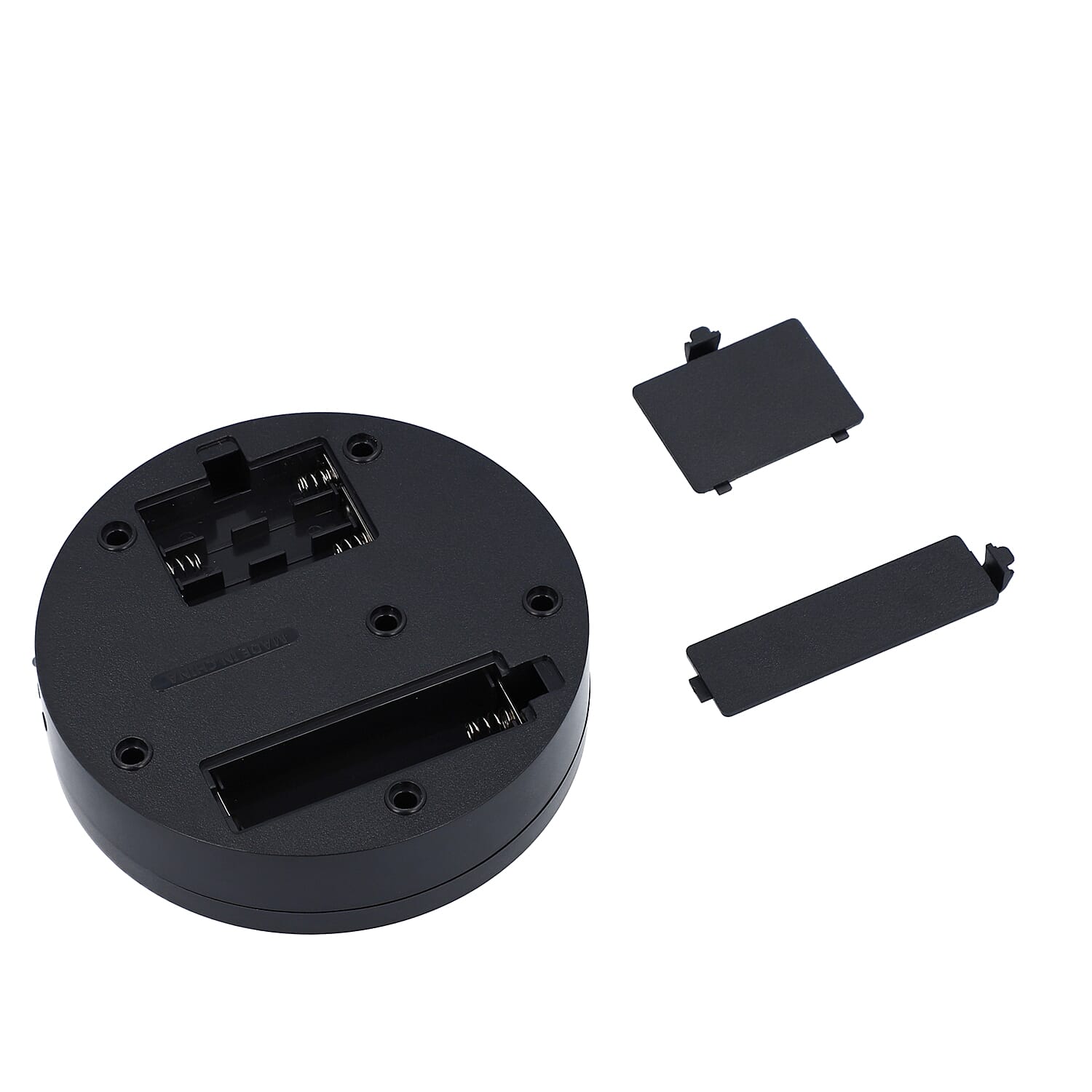 Rotating Display Stand with Black & Amethyst Colour Crystal Glass (3xAAA Battery not Included) (Size 13x3.5cm)